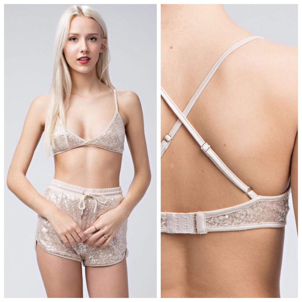 New sand sequin bralette - Picture 2 of 2